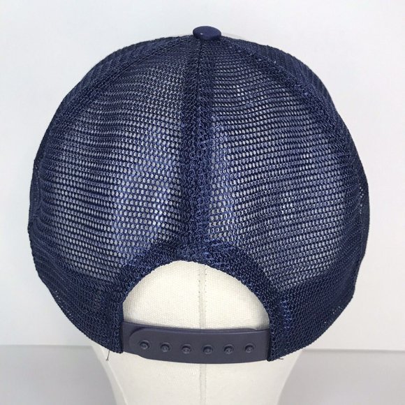 Vintage Seaworld Blue White Orca Killer Whale Patch Mesh Snapback Trucker Hat - Picture 5 of 9